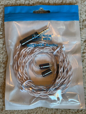 NICEHCK SnowAg  IEM In Ear Monitor HiFi Earphone Cable 3.5mm 2Pin.  NEW