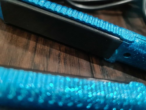 Hollywood Collection Fame Blue Sparkle Flat Iron Dual Voltage HAI H-0322 1" 1 in - Picture 3 of 3