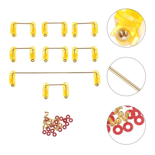 Gold-plated Screw Satellite Shaft for Large Keycap Mechanical Keyboard Axis - Afbeelding 7 van 12