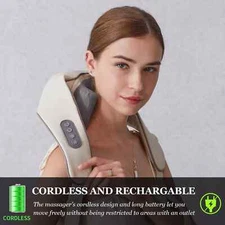 Shiatsu Back Shoulder Neck Massager with Heat, Electric Deep Tissue 6D Kneading 