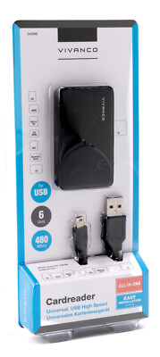 Vivanco Speicherkartenlesegerät USB Kartenleser Kartenlesegerät MMC miniSD 276