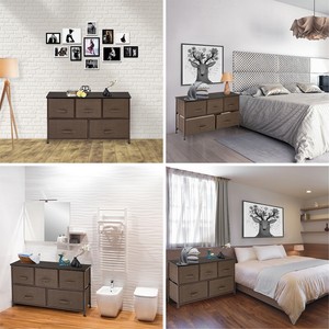 5 Drawers Dresser Storage Unit Side Table Dorm Room Display