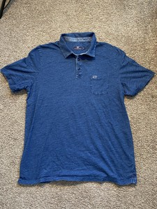 VINEYARD VINES Blue Polo Shirt w/ Whale 