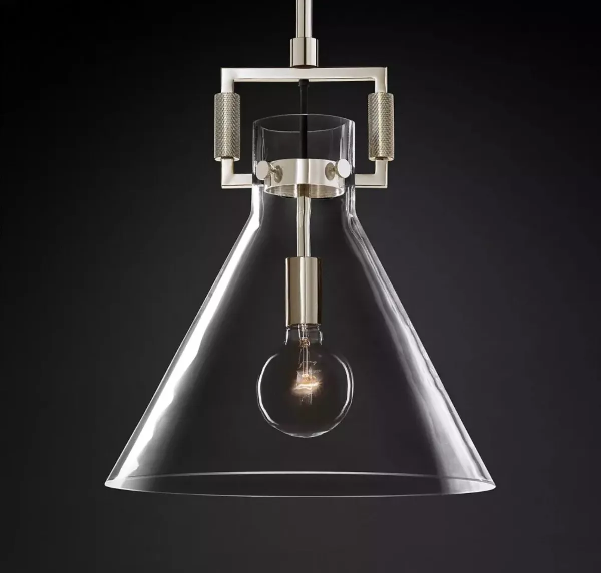 Glass funnel pendant light online