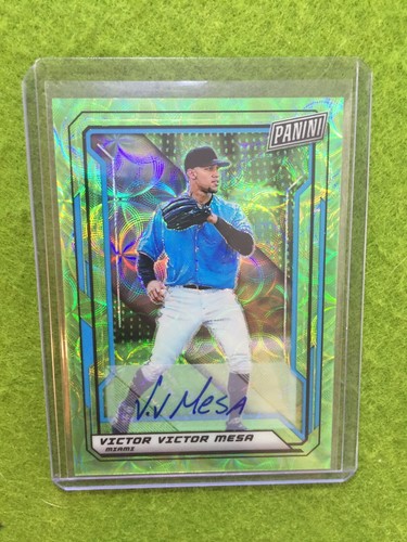 VICTOR VICTOR MESA AUTO PRIZM ROOKIE CARD MARLINS RC 2019 National VIP SSP #/25 - Picture 6 of 12