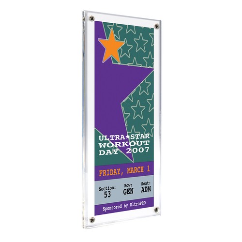 Ultra Pro 1/4" Lucite Ticket Holder - Acrylic Display Slab - Beveled Edges - 第 2/2 張圖片