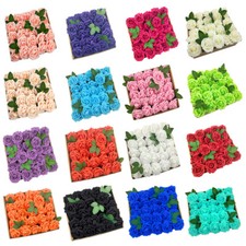 US 25/50pcs Artificial Flowers Real Looking Foam Rose Decoration DIY for Wedding