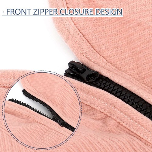 Women Bustier Crop Top Push Up Corset Underwire Padded Bra Vest Clubwear Zipper - Picture 5 of 22