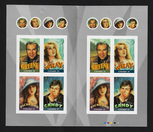 Canada —Booklet of 8 —Canadians in Hollywood: Lorne Greene Cover #2154ii (BK328) - Picture 2 of 2