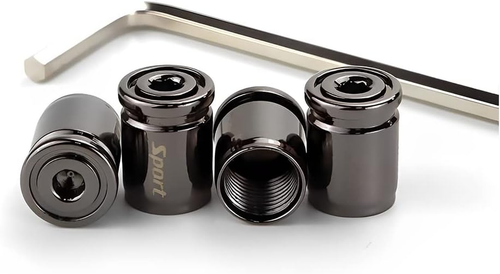 Tire Valve Stem Cap, Anti-Theft Design Zinc Alloy Stem Covers, 4 Pcs Auto Wheel