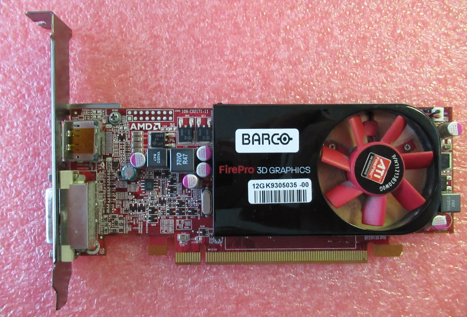 Barco Firepro 3D Graphics Card MXRT-2400 512MB DDR3 PCI-e 2.0X16 71213830W0G  - Image 3 of 4