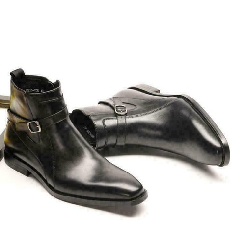 Mens Pointy Toe Business Work Real Cow Leather Chelsea Boots Shoes 38-44 Party - 第 1/12 張圖片