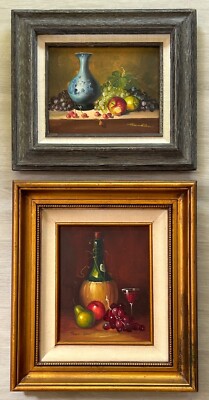 【3万円内で楽しむ本物絵画】二科会原良次先生の小さな静物画（F3号） 伊藤仁「静物画（さくらんぼ）」油絵・F3号 絵画買取・販売の小竹美術