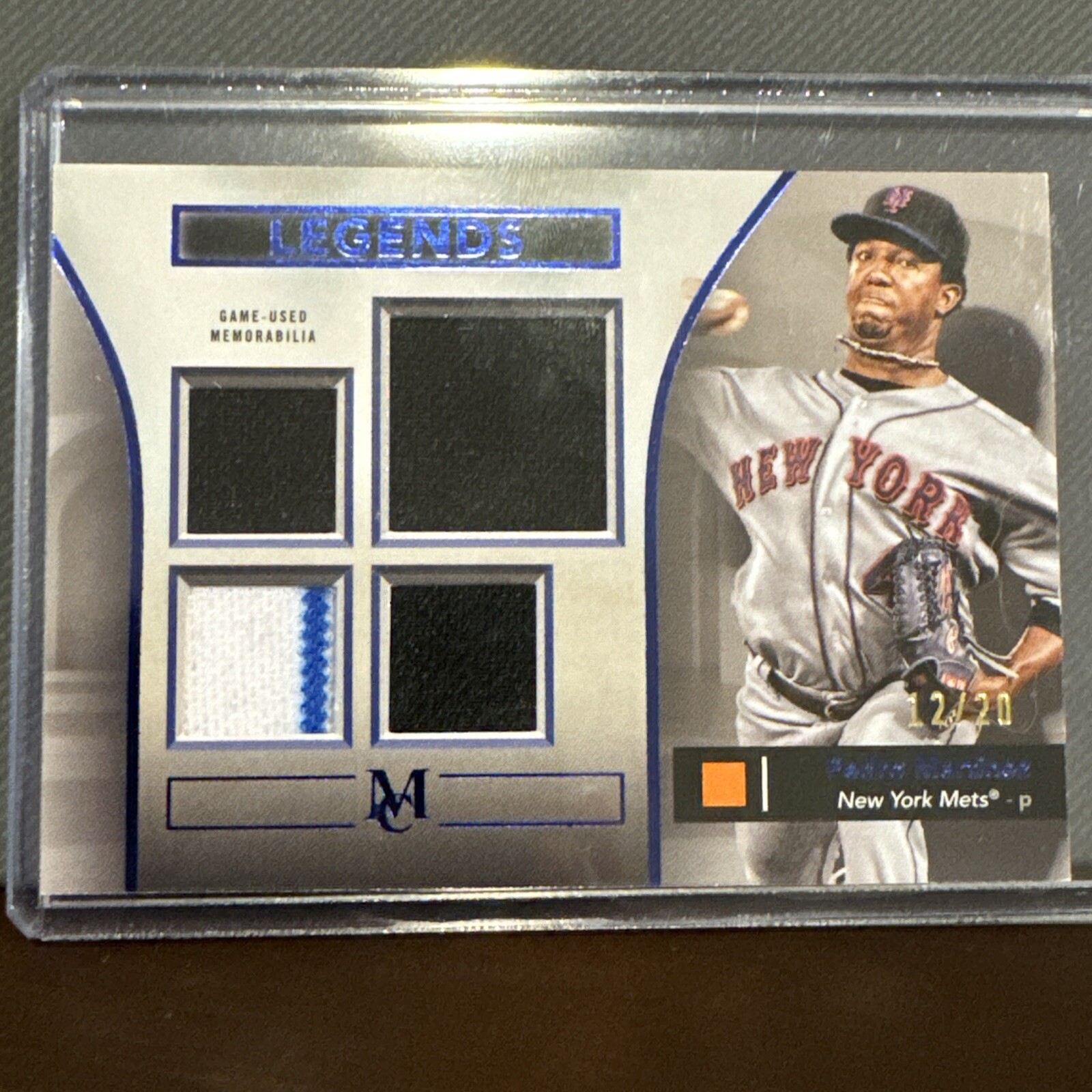 2024 Topps Museum Collection Pedro Martinez Quad Relic Patch /20 Mets Pinstripes