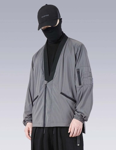 Niepce Unisex Silent Storm Gris Kimono Camisa Japonesa Ropa de Calle Moda Camiseta - Imagen 9 de 10