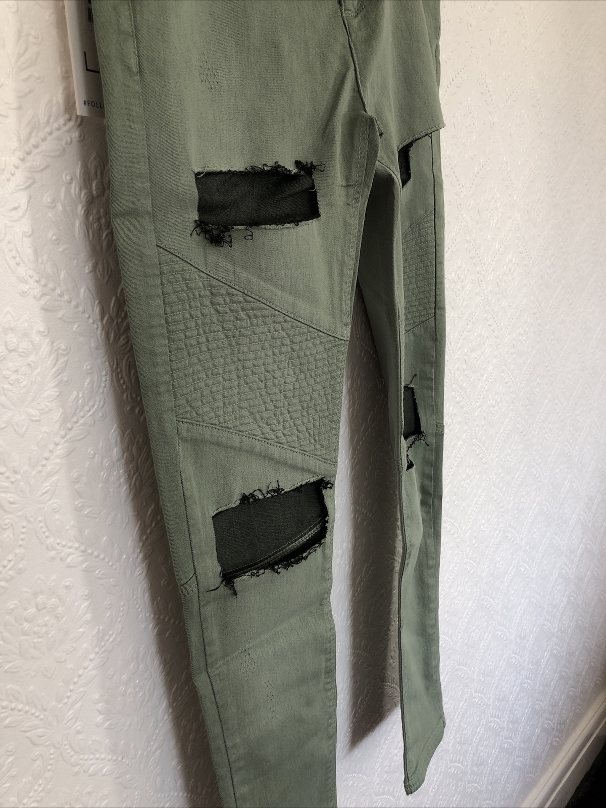 Siksilk Skinny Jeans Mens Size 30/S Tapered ankles Ripped RRP £60 eBay