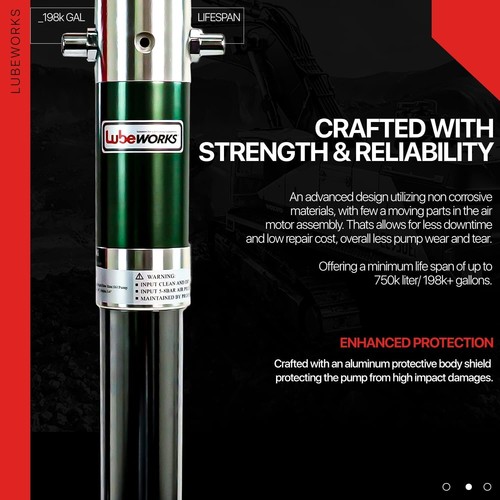 Lubeworks Oil Transfer Drum Pump Double Action - Picture 6 of 7