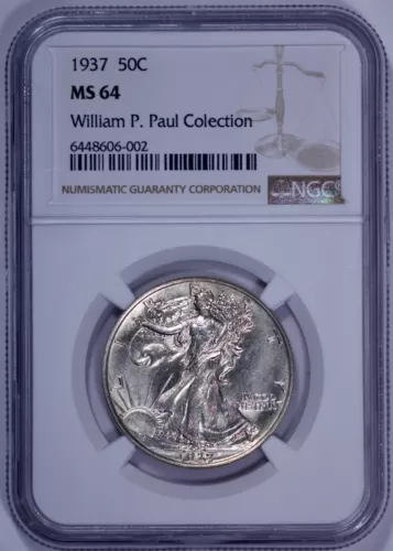 1937 Walking Liberty 50c Silver Half Dollar NGC MS 64 Semi Proof Like