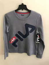NWT Fila Women's Crew Neck Fleece Pullover Sweatshirt Size L