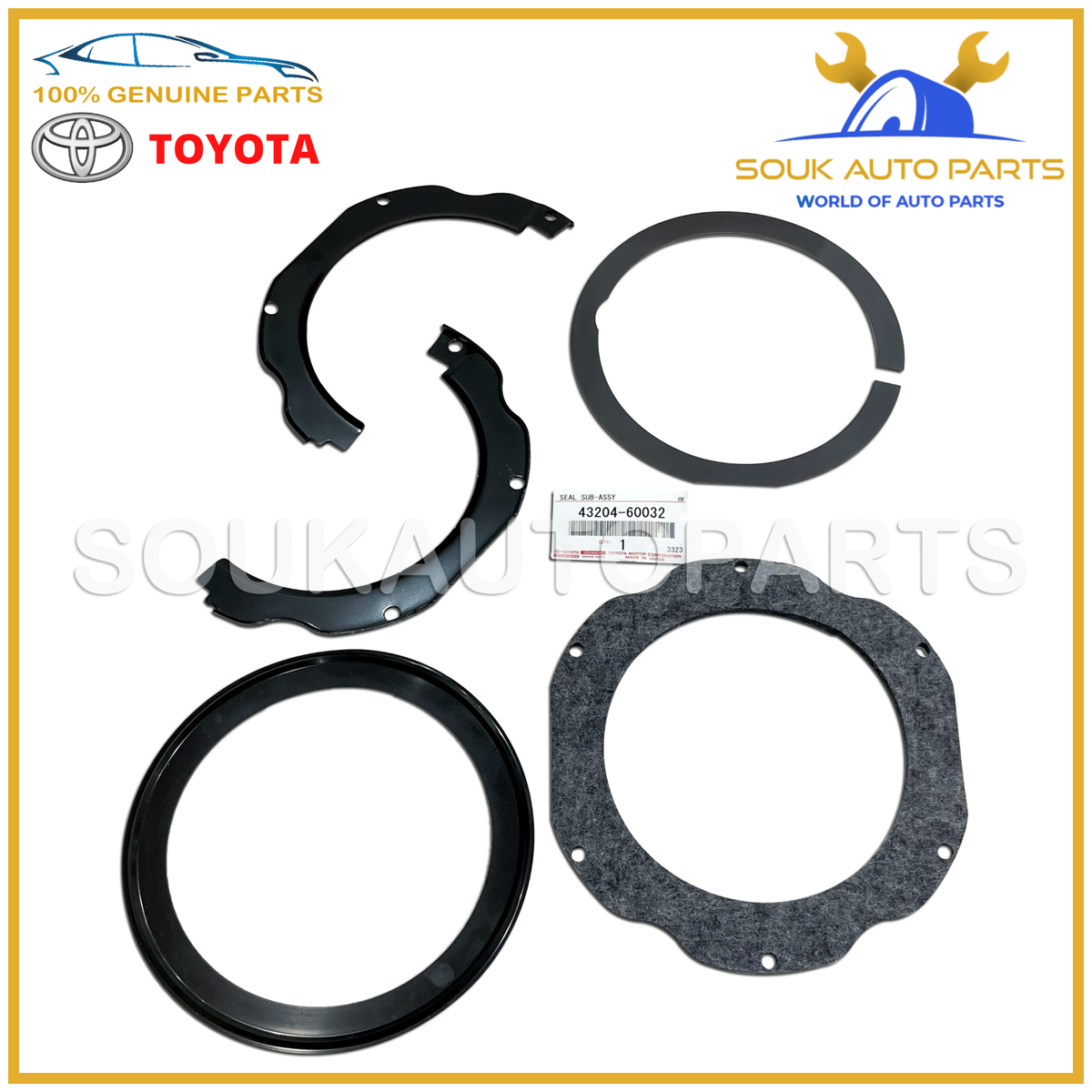 43204-60032 Genuine Toyota SEAL SUB-ASSY, STEERING KNUCKLE OIL