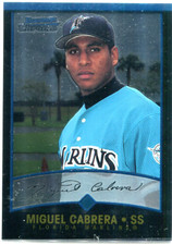 Miguel Cabrera 2001 Bowman Chrome Error Unsigned Rookie Card