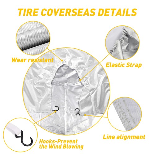 4PCS Wheel Tire Covers Set RV Trailer Camper Car Sun Protector 30-32" Waterproof - Picture 4 of 14