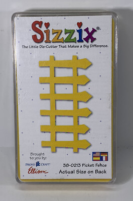 New Sizzix Die PICKET FENCE #38-0213 The Little Die Cutter Sealed | eBay