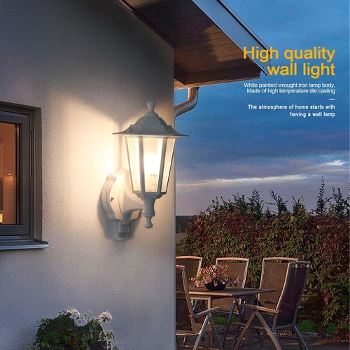 Outdoor 6 Sided Wall Lantern Security Light PIR Motion Sensor IP44 Weatherproof - Picture 5 of 6