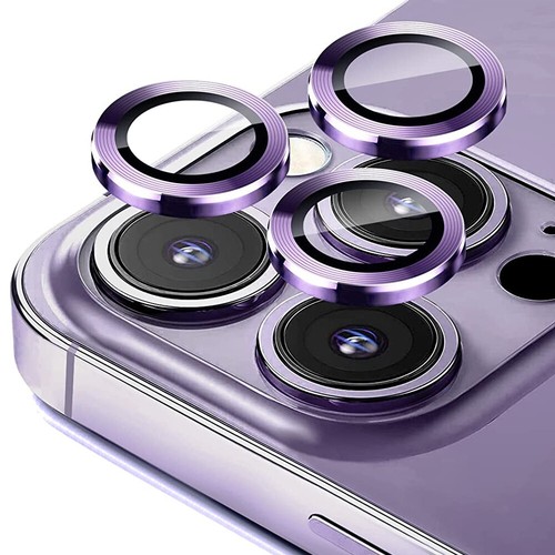 3 Pcs Metal Ring Glass Camera Lens Protector Cover For iPhone 14 Pro Max /14 Pro - 第 6/9 張圖片