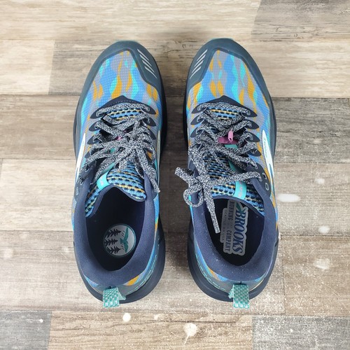 Scarpe da donna Brooks Cascadia 16 taglia 10,5 B trail running eclipse marine sneakers - Foto 4 di 12