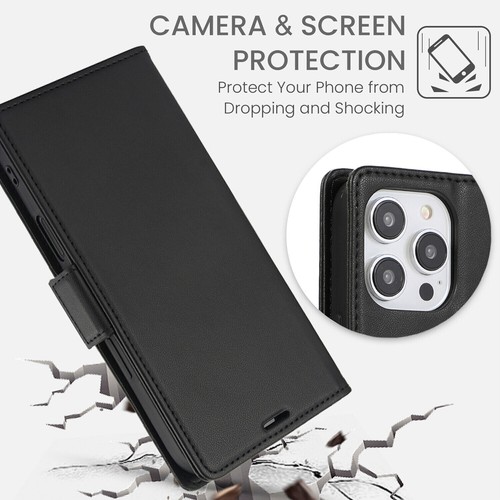 Luxury Leather Strap Wallet Cover Case For 16 15 14 13 12 11 Pro Max XR X 7 8 SE - Picture 5 of 19