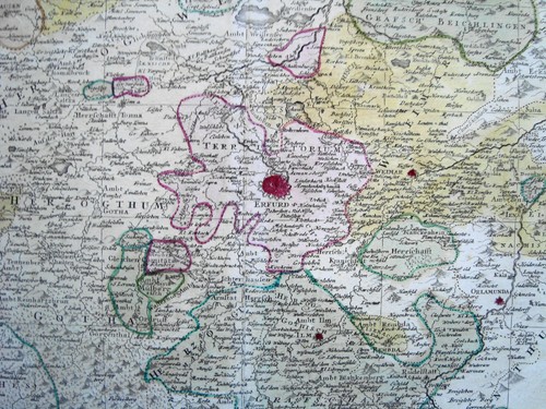 Thüringen Erfurt Weimar Saalfeld Mühlhausen Kupferstich Landkarte Homann 1722 - Picture 3 of 4
