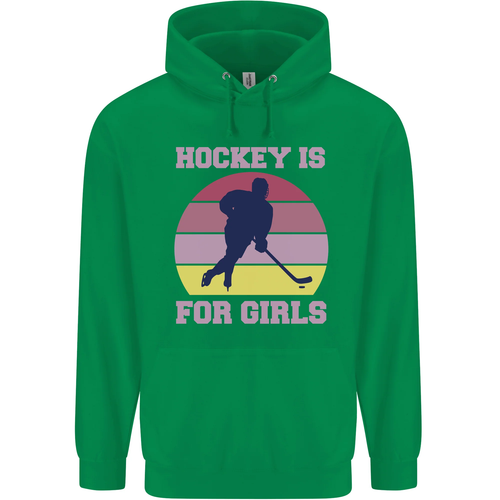 Hockey is For Girls Funny Ice Street Childrens Kids Hoodie - Picture 46 of 88