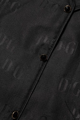 Dolce & Gabbana Top Negro Seda Dg Bordado Manga Larga IT40/US6/S 1880usd - Imagen 9 de 10