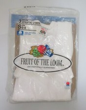 Vintage 1986 Boys Fruit Of The Loom Athletic T Shirts 3 Pack White Size Sm 2-4