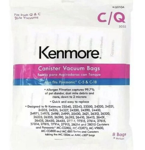 Bolsa de vacío Kenmore para Panasonic C-5 y C-18 - 8 piezas. Artículo 1297. - Imagen 1 de 3