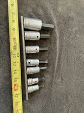 Snap On 1/2” Drive Hex Socket Set, 7pc…see Pics