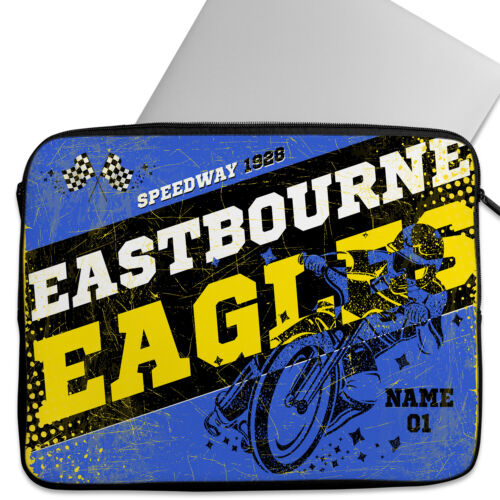 Personalised Speedway Laptop Sleeve Retro Neoprene Case Motorbike Racing Gift - Picture 19 of 41