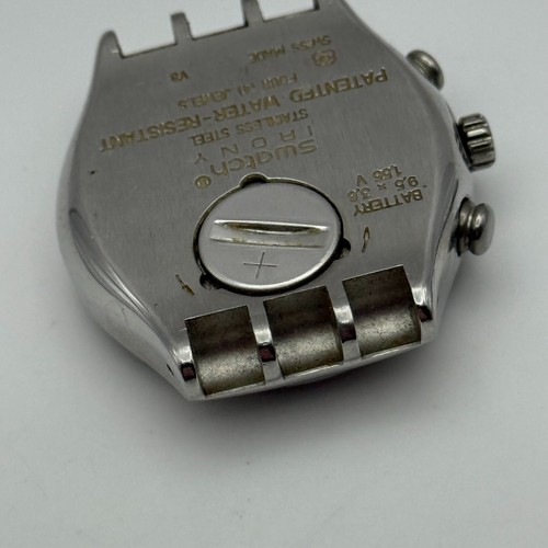 39mm Vintage 2008 Swatch Dreamwhite Irony Chronograph YCS511GC Watch UNTESTED - Imagen 10 de 13