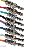8 Pack Colored 6 Ft Foot 1/4 Trs Stereo Shielded Balanced Audio Patch Cable Cord 8 Pack Colored 6 Ft Foot 1/4 Trs Stereo Shielded Balanced Audio Patch Cable Cord