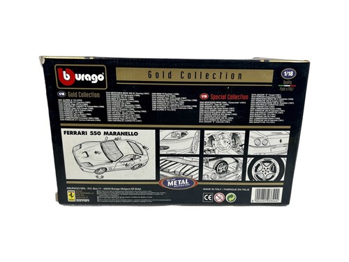 Mint Bburago 1996 Ferrari 550 Maranello Gold Collection 1/18 Scale Box Silver - Picture 10 of 10