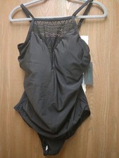 Aqua Green Swimwear Black Women's One Piece Swimsuit Size 16 New With Tags