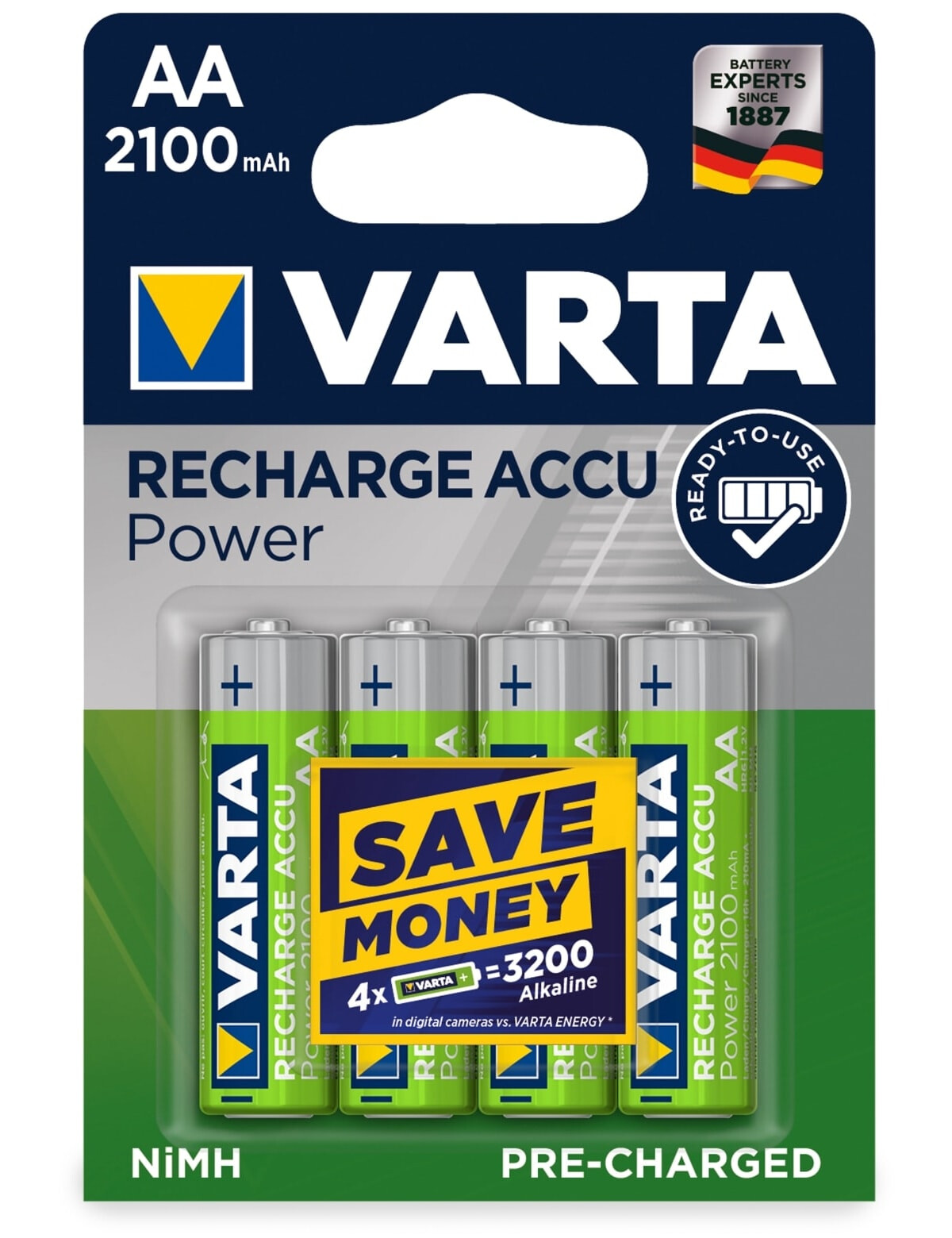 Thumbnail - Varta Nimh-mignon-akku 56706, 2100 Mah, 4 Stück