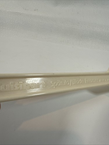 Cuisinart Spatula Blade Reamer Forked Plastic Utensil White Japan 8 1/2" - Picture 4 of 8