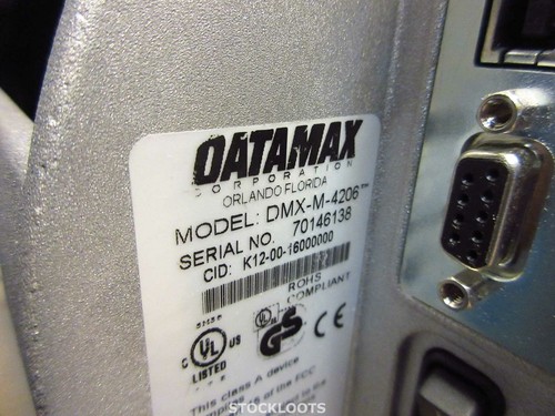 DATAMAX DMX-M4206 Thermal USB DT/TT Label Drucker 203DPI Printer STOPS PRINTING - Bild 5 von 5