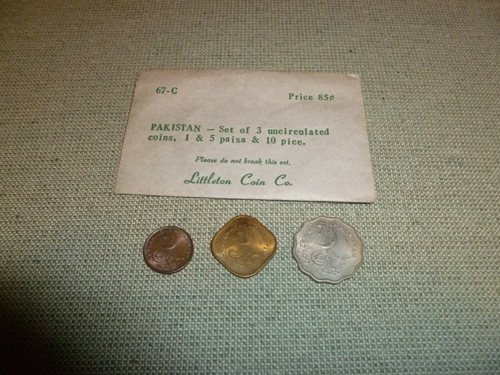 Vintage Littleton Envelope - 3 Coins Set - Pakistan - Picture 2 of 2