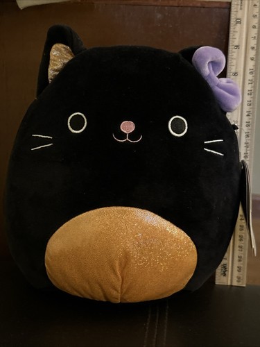 *RAR* Squishmallows Claires exklusives Herbst die schwarze Katze 8 Zoll Plüschtier mit Etikett