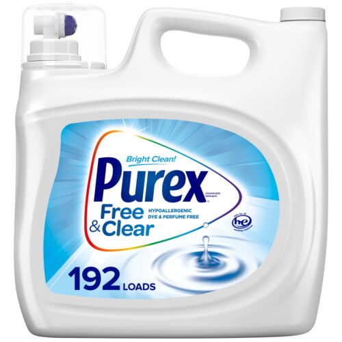 Liquid Laundry Detergent, Free & Clear, 250 Fluid Ounces, 192 Loads