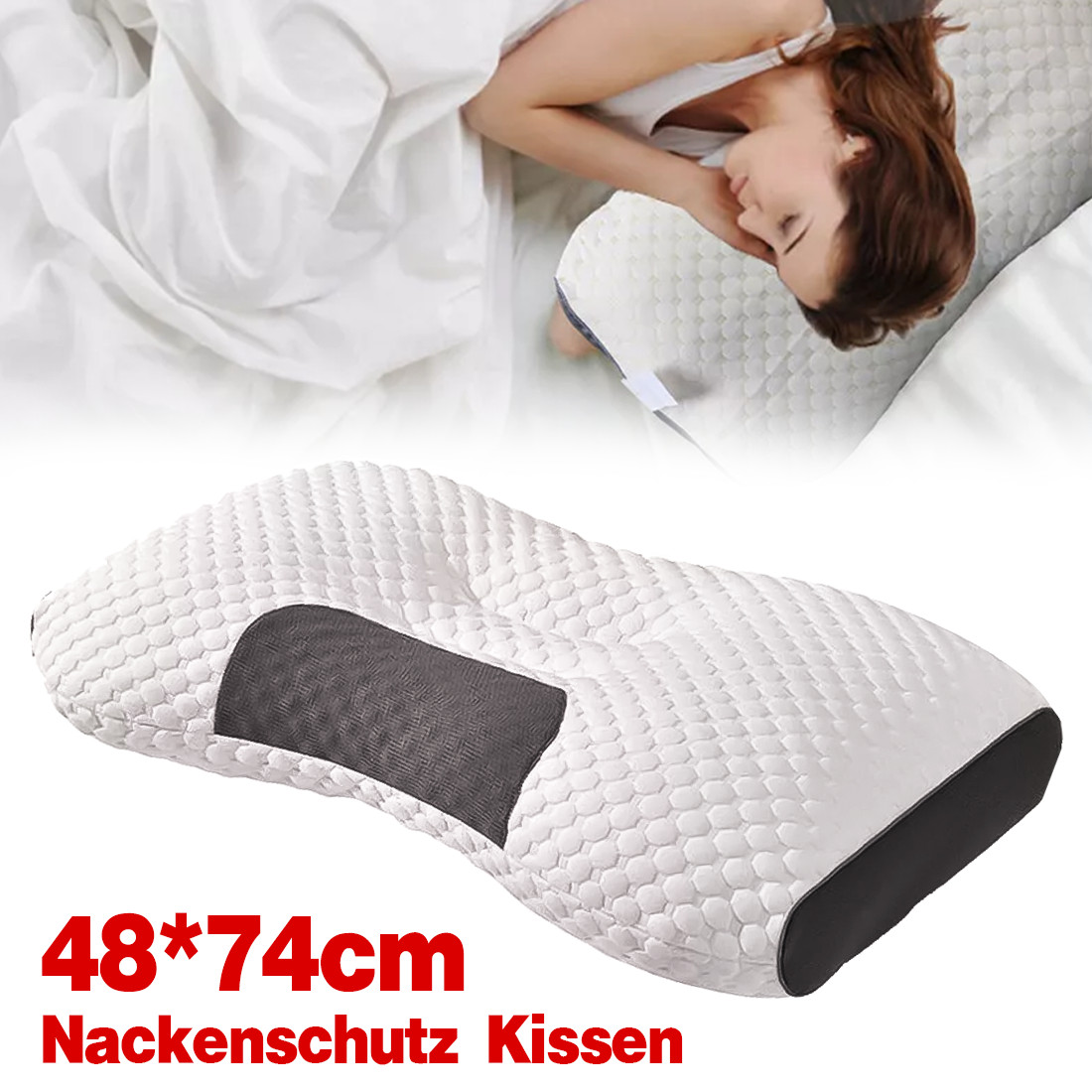  Nackenkissen Orthopädisch Schlafkissen Nackenstützkissen DE