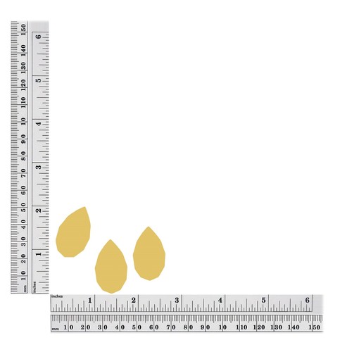 Facet Gem Teardrop Sequin 1.25" Amatista Púrpura Transparente Brillante Paillettes - Imagen 2 de 2